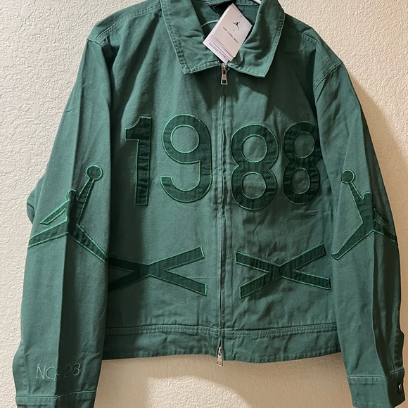 JORDAN BRAND x Nina Chanel Abney Canvas Jacket Green FZ7528-398 - Picture 1 of 9